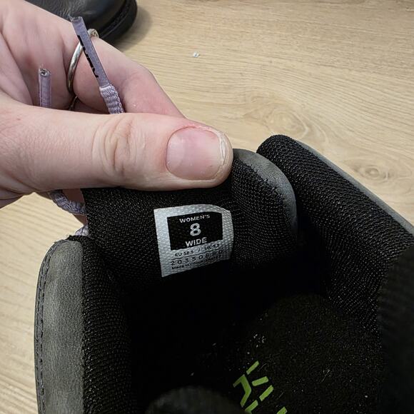 Kuru Gray Suede Purple Chicane Grunge Outdoor Hiking Sneakers Size 8 Wide - Picture 8 of 8